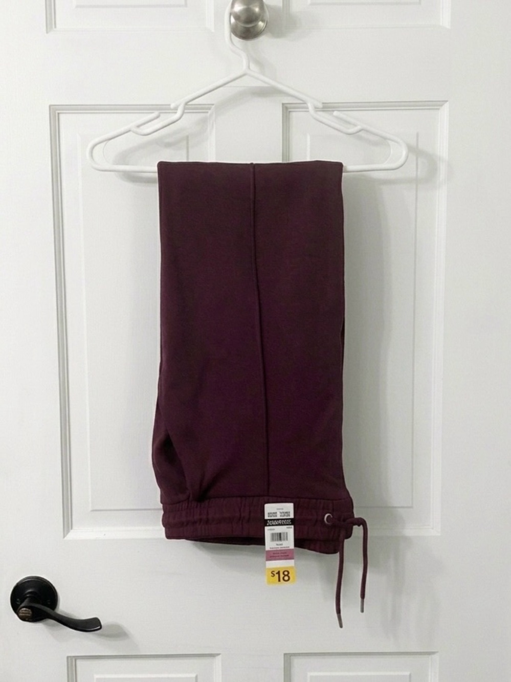 Womens Drawstring Jogger Pants - Burgundy